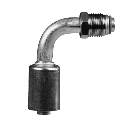 Hydraulic Hose End Fitting Aluminum 90 Degree Male ORing Swivel